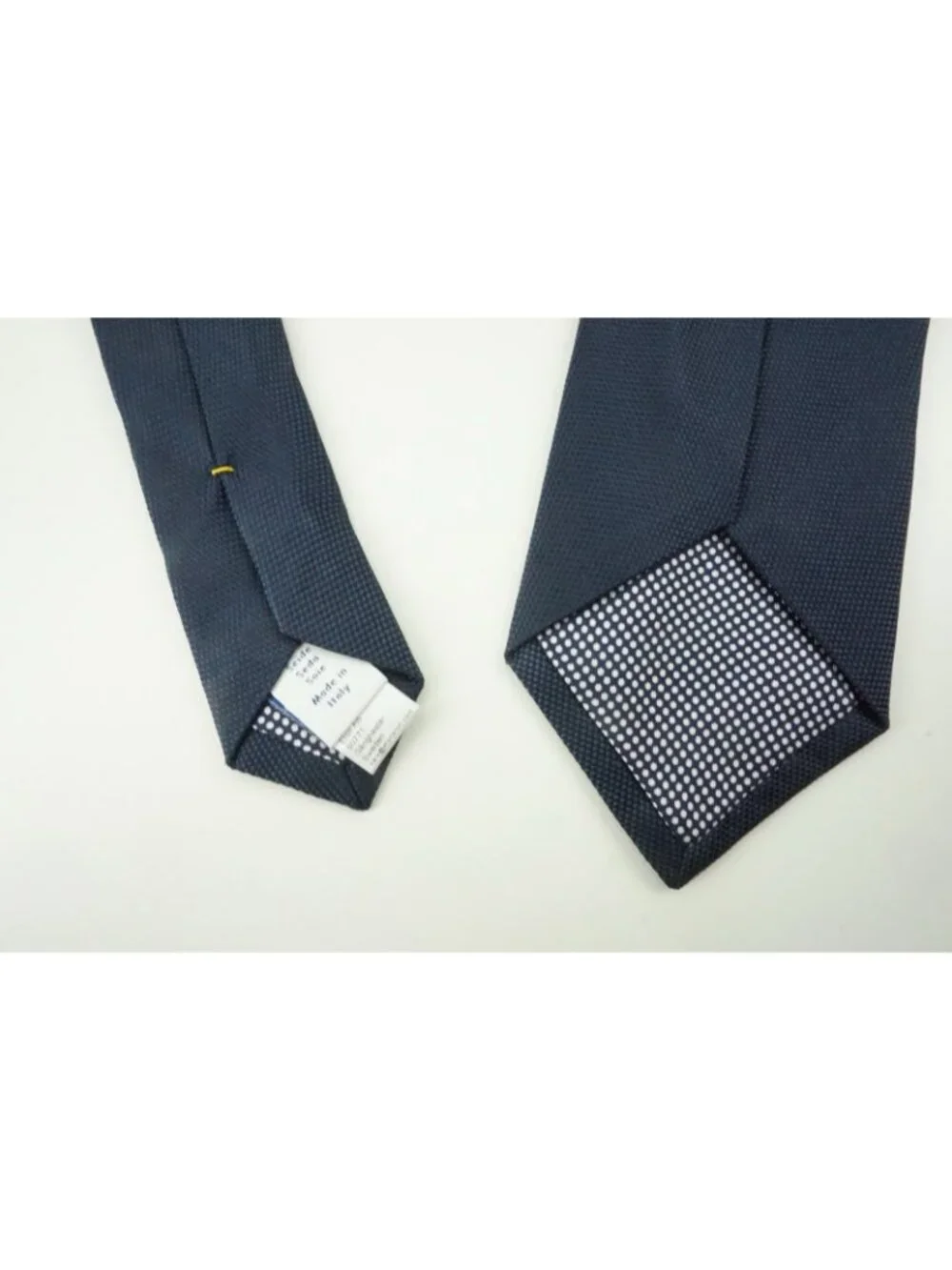 Eton Solid Indigo Blue Woven 100% Silk Tie Brand New With Tags